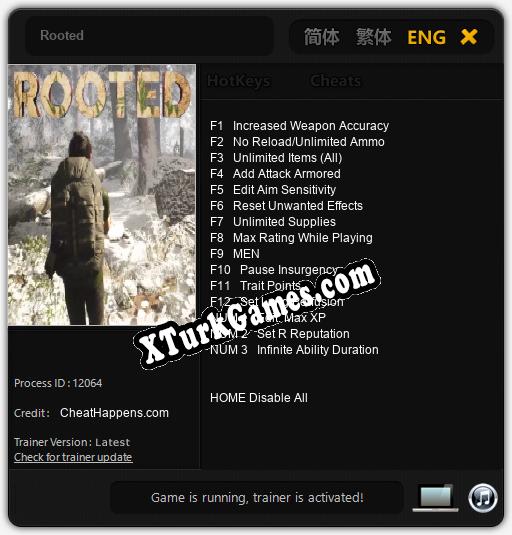 Rooted: Trainer +15 [v1.3]