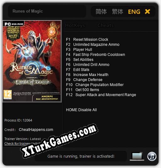 Runes of Magic: Trainer +12 [v1.5]