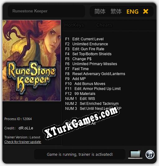 Runestone Keeper: Trainer +15 [v1.4]