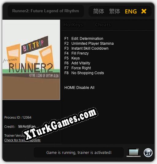 Runner2: Future Legend of Rhythm Alien: Trainer’ı (V1.0.68)