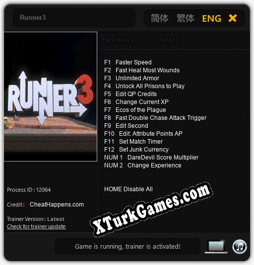 Runner3: Trainer’ı (V1.0.59)