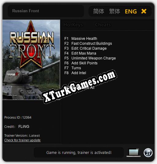 İçin Trainer’ı Çıktı Russian Front [v1.0.2]