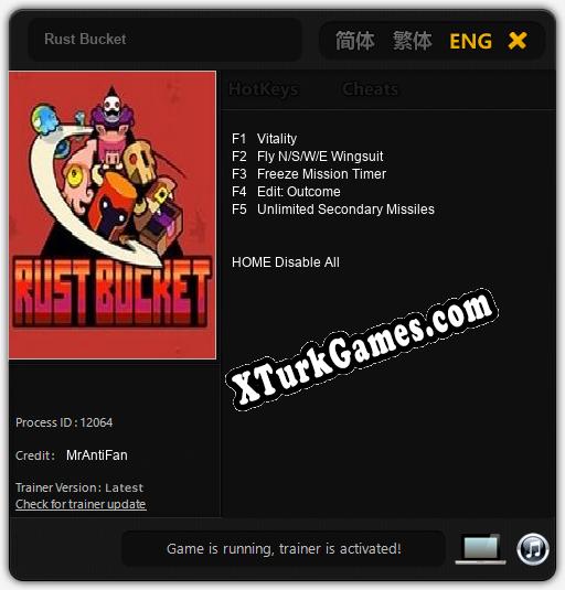 İçin Trainer’ı Çıktı Rust Bucket [v1.0.3]