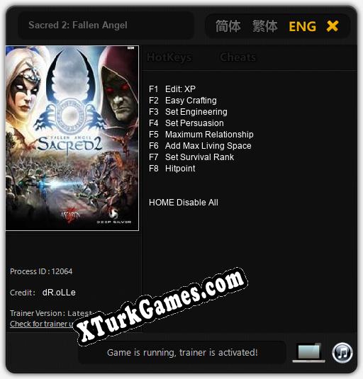 Sacred 2: Fallen Angel: Trainer’ı (V1.0.81)