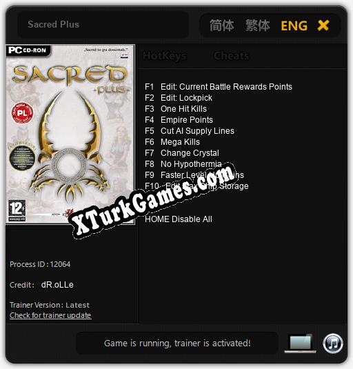 Sacred Plus: Trainer’ı (V1.0.62)