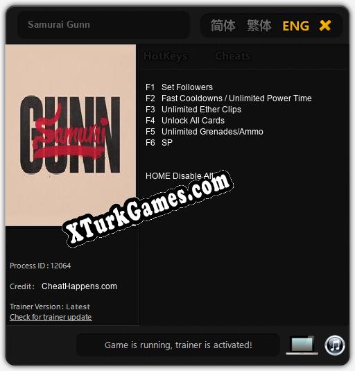 Samurai Gunn: Trainer +6 [v1.8]