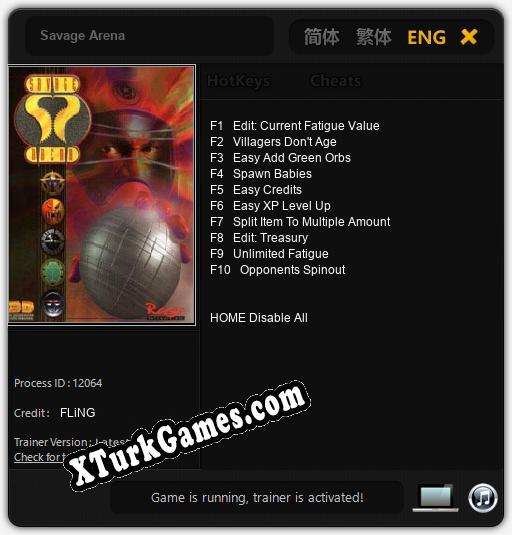 İçin Trainer’ı Çıktı Savage Arena [v1.0.2]