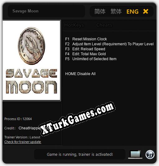 Savage Moon: Trainer’ı (V1.0.27)