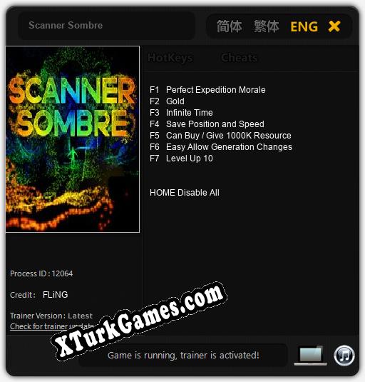Scanner Sombre: Trainer +7 [v1.9]