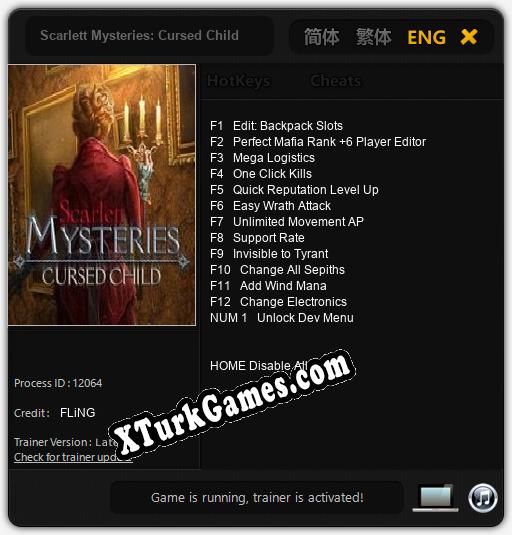 Scarlett Mysteries: Cursed Child: Trainer’ı (V1.0.28)