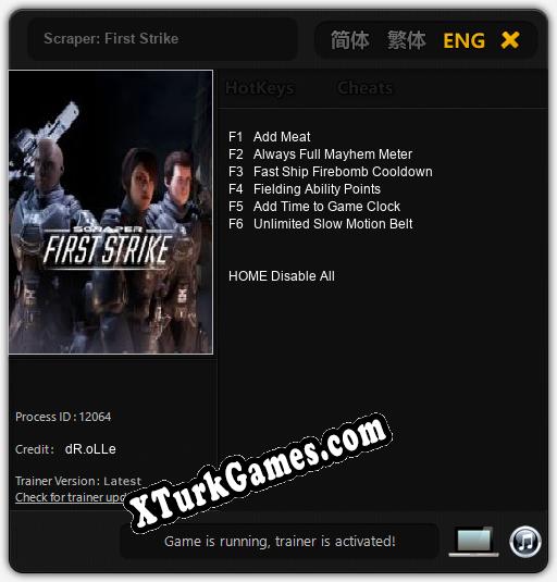 Scraper: First Strike: Trainer +6 [v1.2]