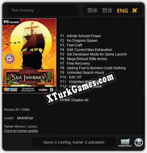 İçin Trainer’ı Çıktı Sea Journey [v1.0.6]