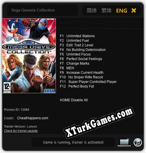 Sega Genesis Collection: Trainer’ı (V1.0.82)