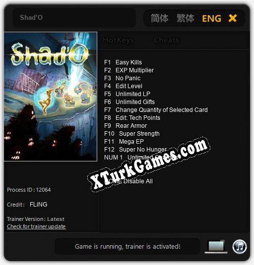 Shad’O: Trainer +13 [v1.4]