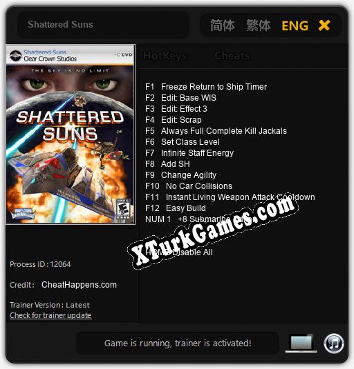 Shattered Suns: Trainer +13 [v1.1]