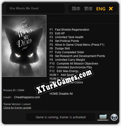İçin Trainer’ı Çıktı She Wants Me Dead [v1.0.2]