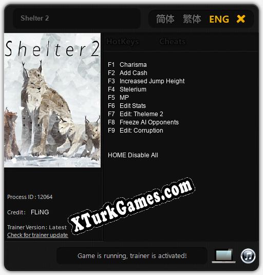 Shelter 2: Trainer’ı (V1.0.91)