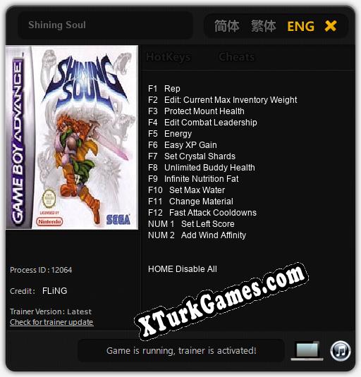İçin Trainer’ı Çıktı Shining Soul [v1.0.2]
