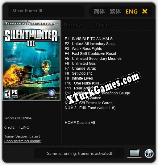 Silent Hunter III: Trainer’ı (V1.0.29)