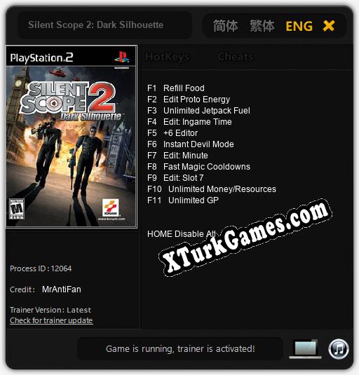 Silent Scope 2: Dark Silhouette: Cheats, Trainer +11 [MrAntiFan]