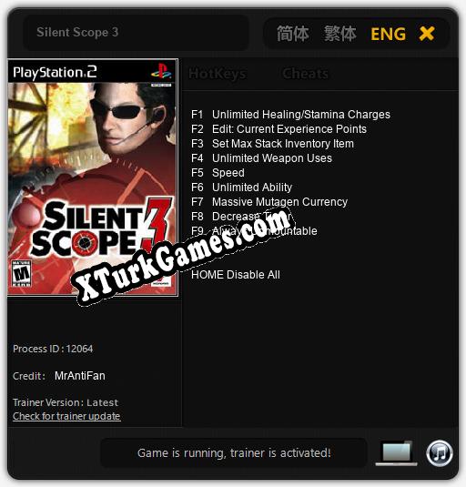 Silent Scope 3: Trainer +9 [v1.1]