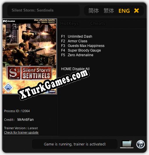 Silent Storm: Sentinels: Trainer’ı (V1.0.51)