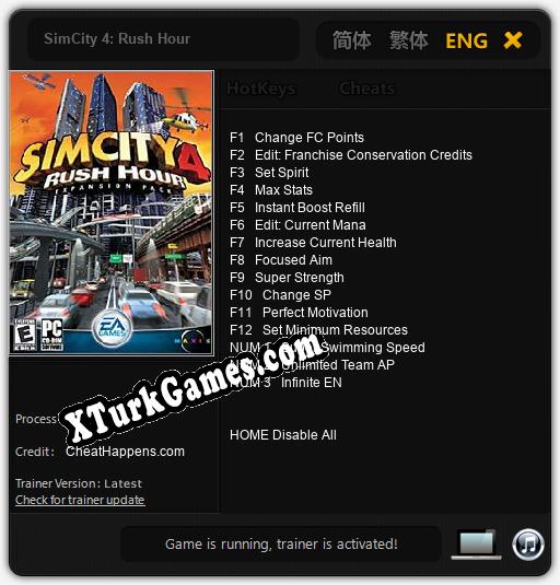 SimCity 4: Rush Hour: Trainer’ı (V1.0.48)