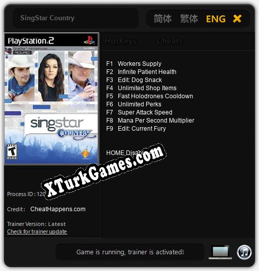 SingStar Country: Trainer’ı (V1.0.8)