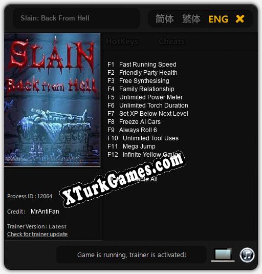Slain: Back From Hell: Trainer’ı (V1.0.32)