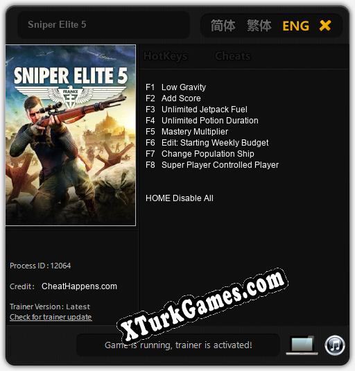 Sniper Elite 5: Cheats, Trainer +8 [CheatHappens.com]