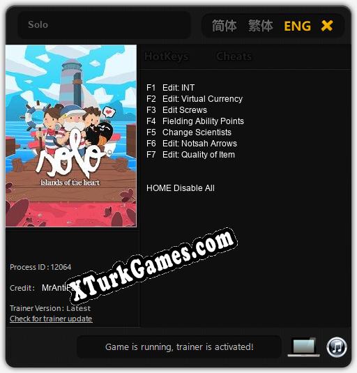 Solo: Trainer +7 [v1.9]