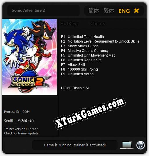 Sonic Adventure 2: Trainer’ı (V1.0.31)