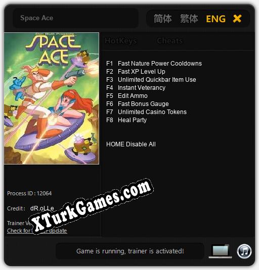 Space Ace: Trainer’ı (V1.0.21)
