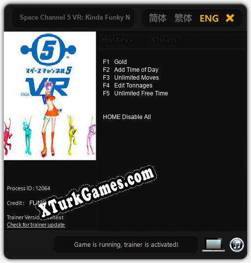 Space Channel 5 VR: Kinda Funky News Flash!: Trainer +5 [v1.1]