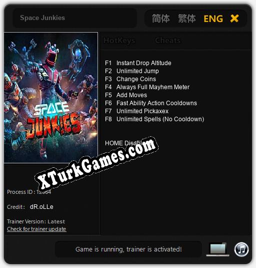 Space Junkies: Cheats, Trainer +8 [dR.oLLe]