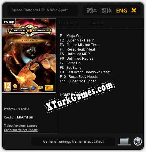 Space Rangers HD: A War Apart: Trainer’ı (V1.0.36)