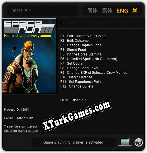 Space Run: Trainer’ı (V1.0.31)