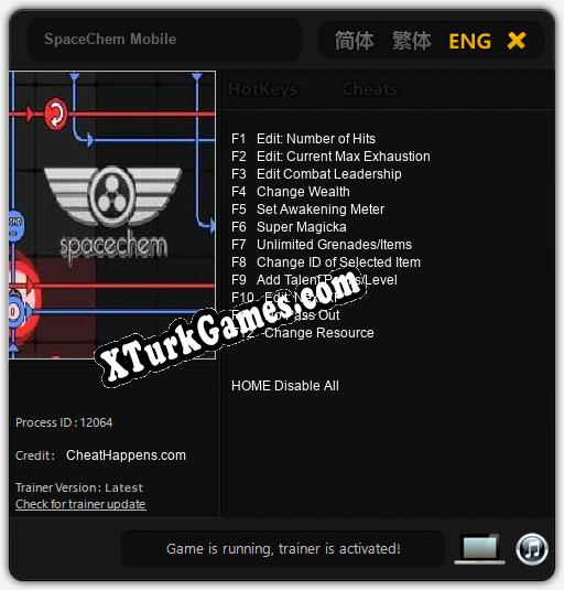 SpaceChem Mobile: Trainer +12 [v1.9]