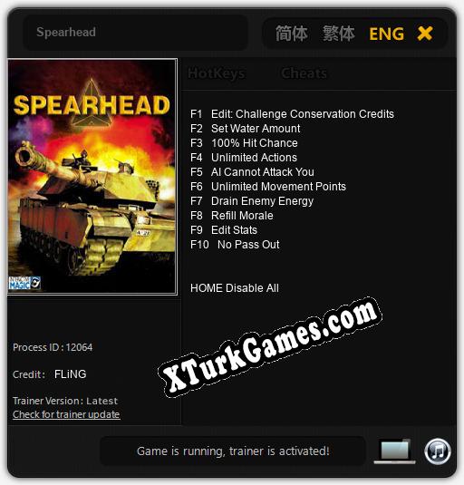 Spearhead: Trainer +10 [v1.7]