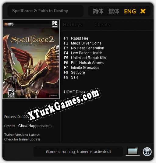 SpellForce 2: Faith in Destiny: Cheats, Trainer +9 [CheatHappens.com]
