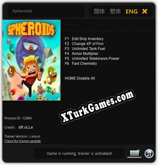 Spheroids: Trainer’ı (V1.0.86)