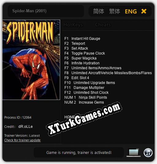 Spider-Man (2001): Trainer’ı (V1.0.93)