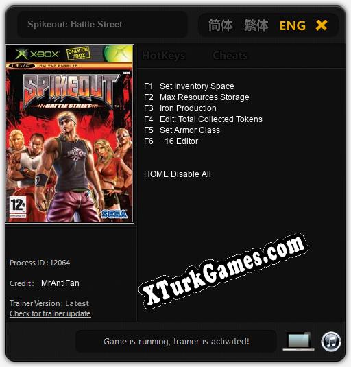 Spikeout: Battle Street: Trainer +6 [v1.2]
