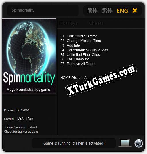 Spinnortality: Trainer +7 [v1.1]