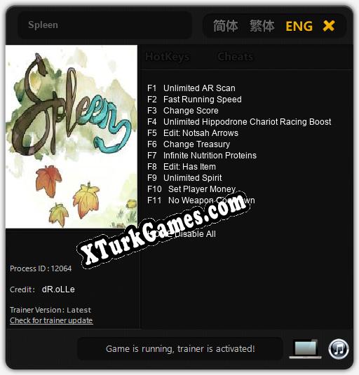 Spleen: Trainer +11 [v1.8]