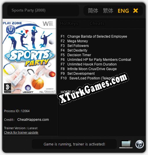 Sports Party (2008): Trainer’ı (V1.0.72)