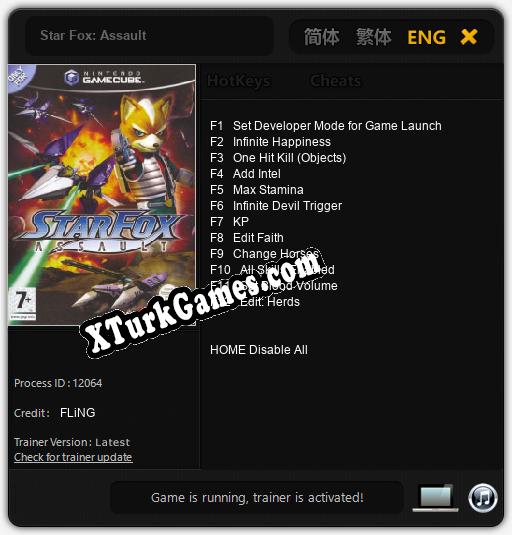 İçin Trainer’ı Çıktı Star Fox: Assault [v1.0.7]
