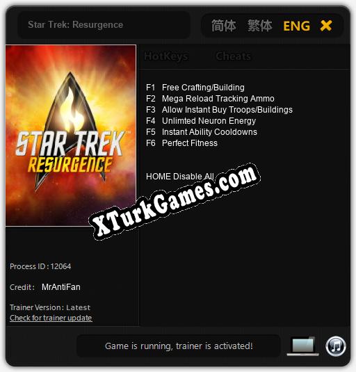 İçin Trainer’ı Çıktı Star Trek: Resurgence [v1.0.5]