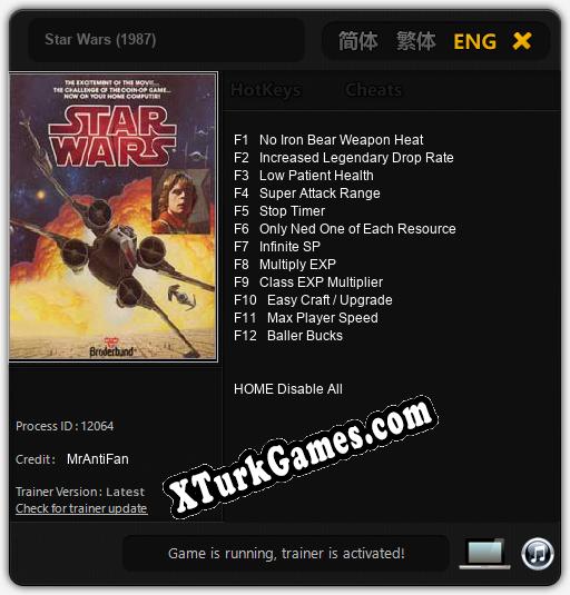 İçin Trainer’ı Çıktı Star Wars (1987) [v1.0.3]
