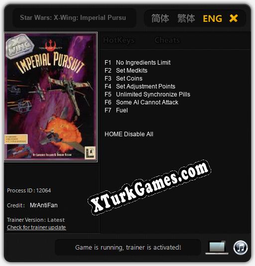 Star Wars: X-Wing: Imperial Pursuit: Trainer +7 [v1.9]